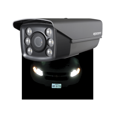 BULLET TURBOHD 720P / IDENTIFICACIÓN DE PLACAS VEHICULARES / CLIMAS EXTREMOS / LENTE MOT. 6 A 22 MM / LUZ BLANCA 40 MTS / EXTERIOR IP66