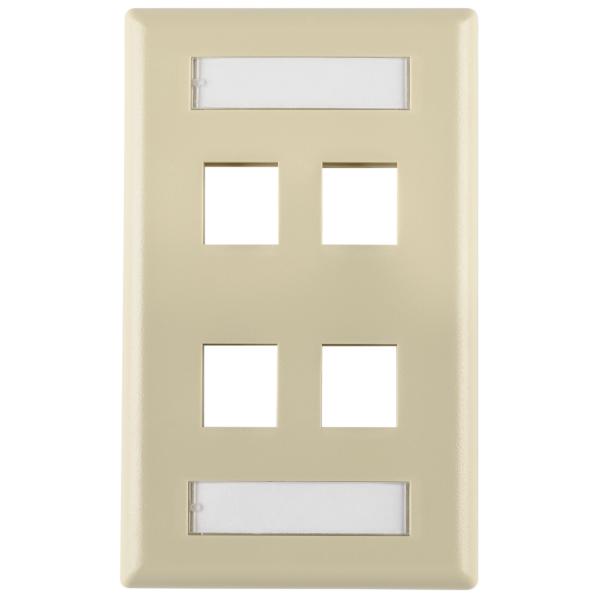 PLACA 4 VENTANAS / IDENTIFICADOR / MARFIL