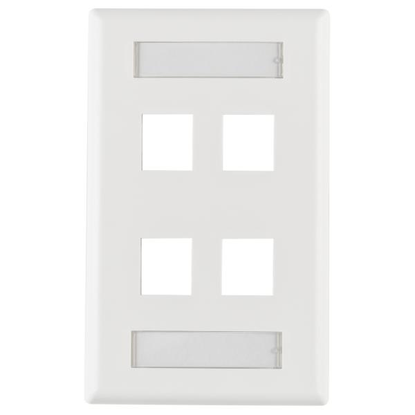 PLACA 4 VENTANAS / IDENTIFICADOR / BLANCO