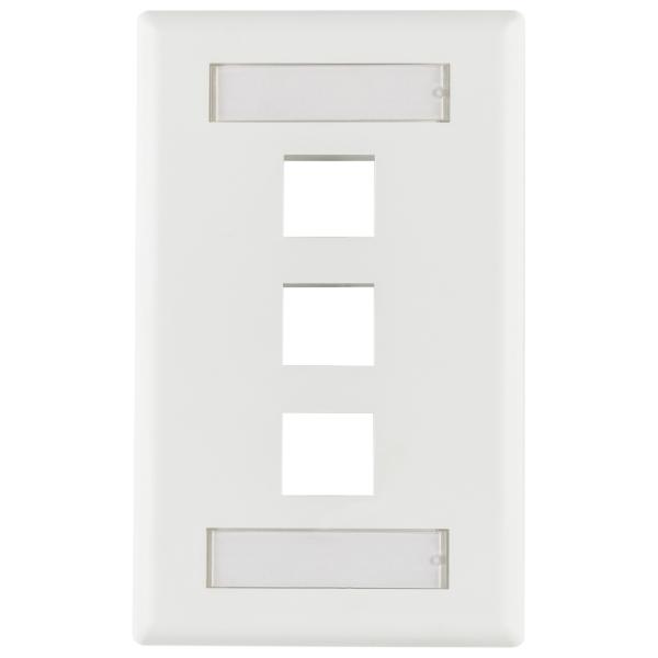 PLACA 3 VENTANAS / IDENTIFICADOR / BLANCO